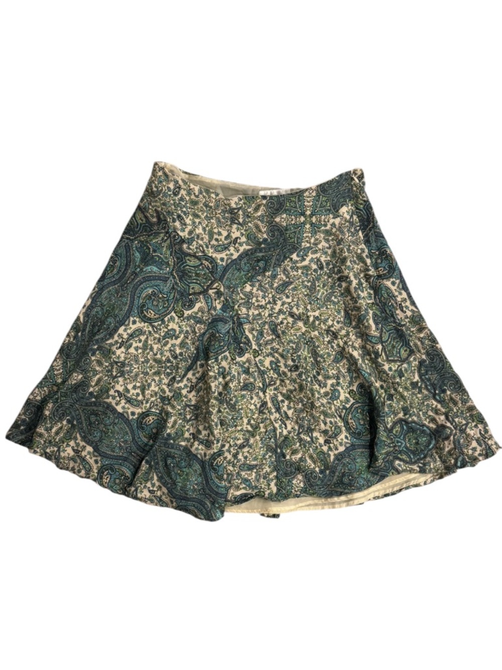 Vintage Worthington Y2K Boho Silk Blend Paisley Mini Skirt - Size 8